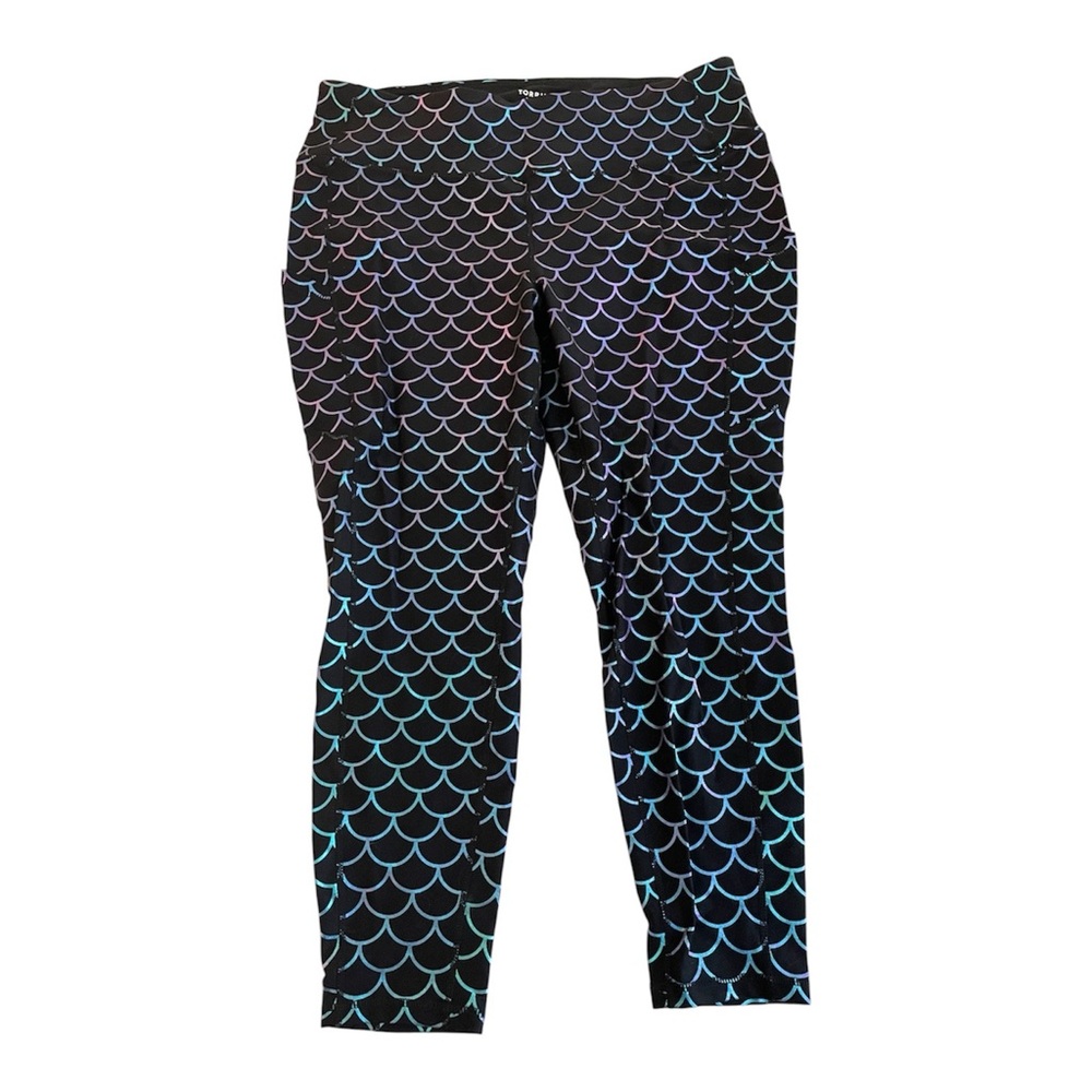Torrid Metallic Mermaid Scale Pattern Leggings